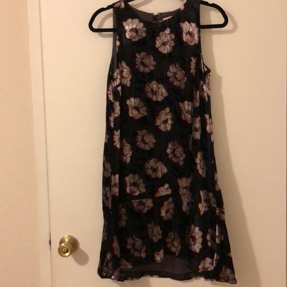 Black velvet tent dress.